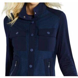NEW ANATOMIE | Shana Sheer Mesh Cargo Jacket Navy Blue Large Italy